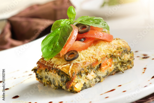 Photo: baked eggplant. The Italian dish baked eggplant. The Italian dish