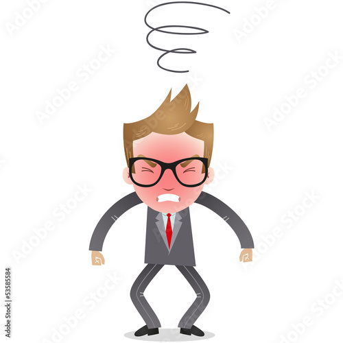 Vector: Businessman, furious, angry, upset, mad Businessman, furious, angry, upset, mad