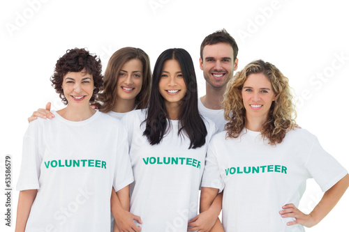 Photo: Group of people wearing volunteer tshirt Group of people wearing volunteer tshirt