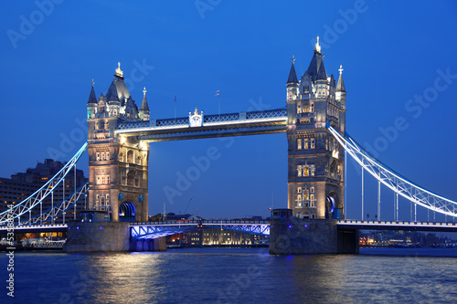 Photo: Tower Bridge in the evening, London, UK Tower Bridge in the evening, London, UK