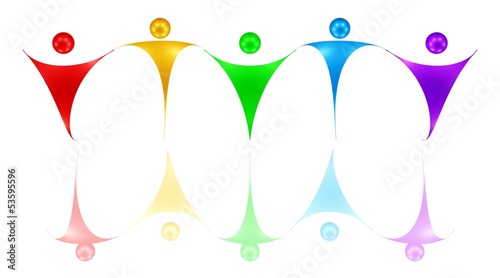 Illustration: Team - Mitglieder - symbolisch Team - Mitglieder - symbolisch