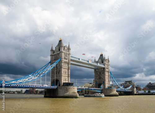 Photo: Tower Bridge, London, under cloudy sky Tower Bridge, London, under cloudy sky