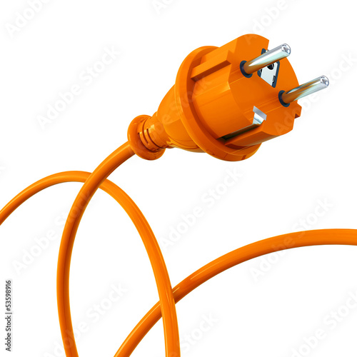 Illustration: Orange power plug - dynamic Orange power plug - dynamic