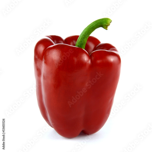 Photo: Red Bell Pepper on a white background Red Bell Pepper on a white background