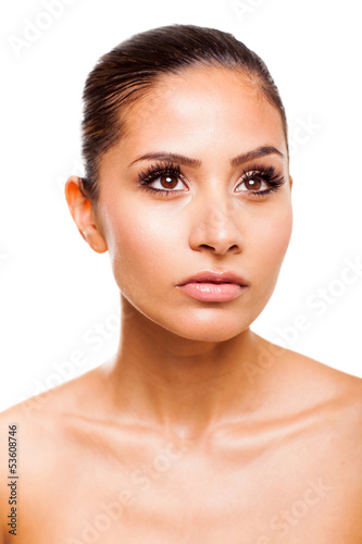 Photo: attractive young woman closeup beauty shot attractive young woman closeup beauty shot