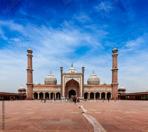 Photo: Jama Masjid - largest muslim mosque in India Jama Masjid - largest muslim mosque in India