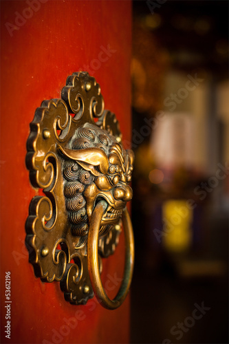 Photo: Doorknob of the Buddhist temple Doorknob of the Buddhist temple