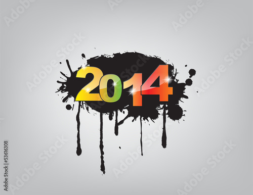 Illustration: new year 2014 celebration new year 2014 celebration