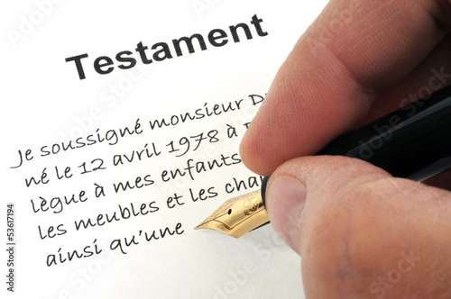 Photo: Le testament Le testament