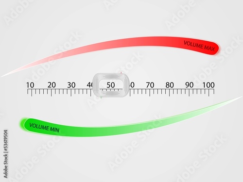 Vector: Vector volume control on a grey background Vector volume control on a grey background