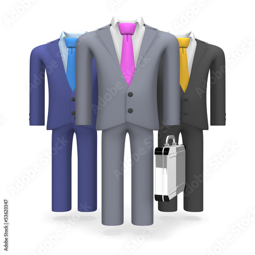 Illustration: ThreeStandingBusinessSuits ThreeStandingBusinessSuits
