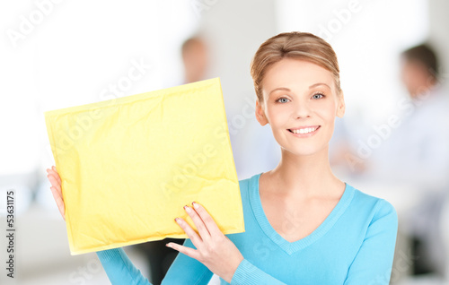 Photo: businesswoman with parcel businesswoman with parcel