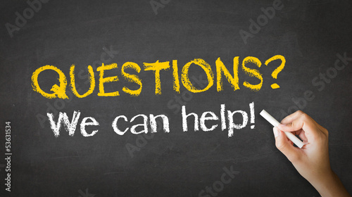 Photo: Questions, we can help Chalk Illustration Questions, we can help Chalk Illustration