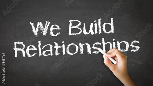Photo: We Build Relationships Chalk Illustration We Build Relationships Chalk Illustration