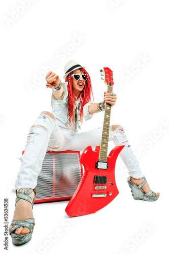 Photo: red guitar red guitar