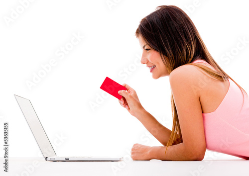 Photo: Woman online shopping Woman online shopping
