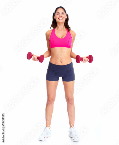 Photo: Young beautiful fitness woman. Young beautiful fitness woman.