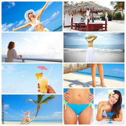 Photo: Exotic luxury resort collage. Exotic luxury resort collage.