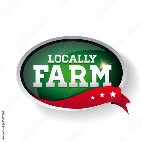 Vector: Farm food label, badge or seal Farm food label, badge or seal