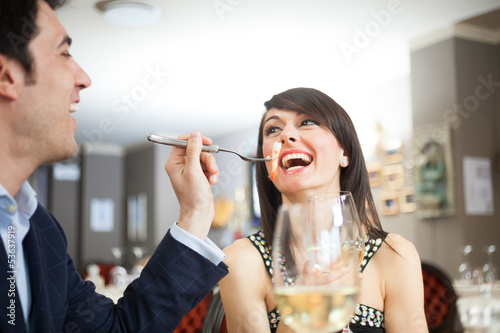 Photo: Couple having dinner Couple having dinner