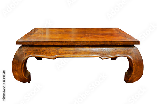 Photo: Low wooden table Low wooden table