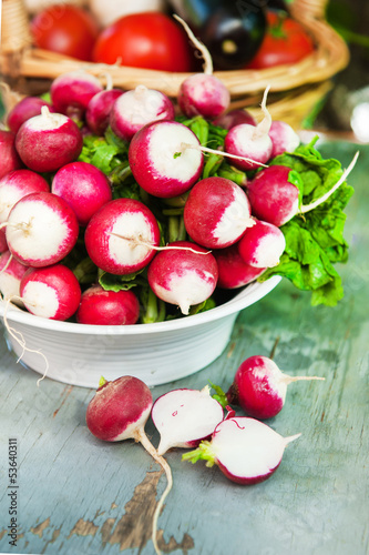 Photo: Bunch of fresh radishes Bunch of fresh radishes