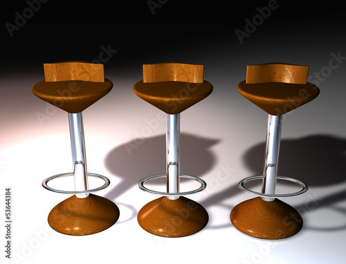 Illustration: Barhocker Holz 3er Barhocker Holz 3er