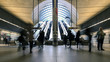 Commuters inside Canary Wharf Station in London. Commuters inside Canary Wharf Station in London.