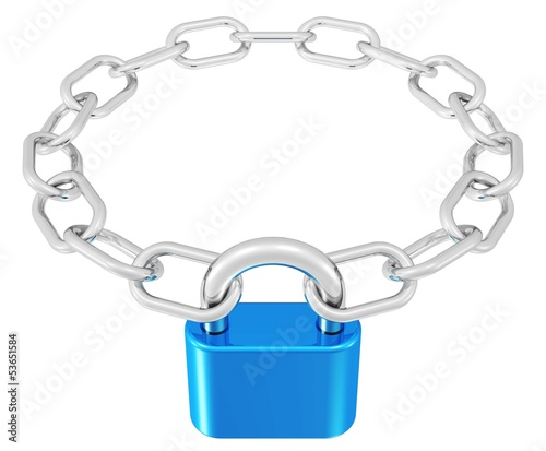 Illustration: Kette mit Schloss Kette mit Schloss