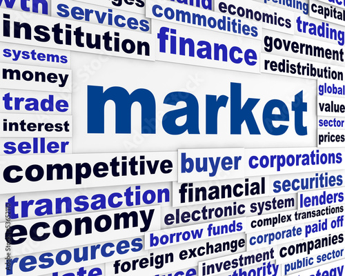 Illustration: Market creative words concept Market creative words concept