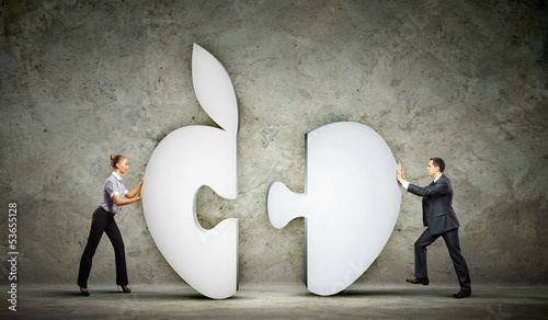 Photo: People connecting symbol People connecting symbol