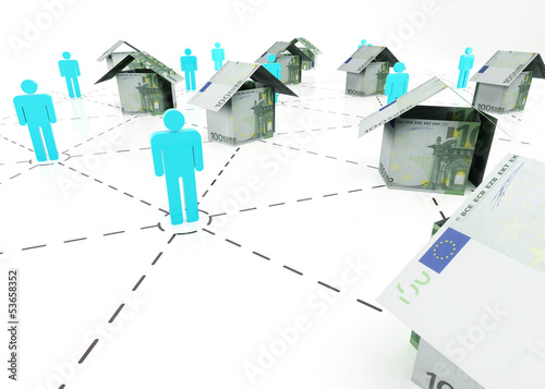 Illustration: Real estate market euro Real estate market euro
