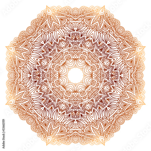 Vector: Ornate vintage beige vector doodle circle pattern Ornate vintage beige vector doodle circle pattern