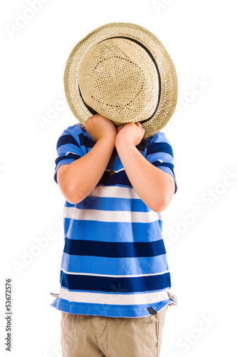 Photo: Boy and hat Boy and hat