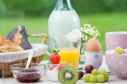 Photo: ausschnitt vom frühstückstisch ausschnitt vom frühstückstisch