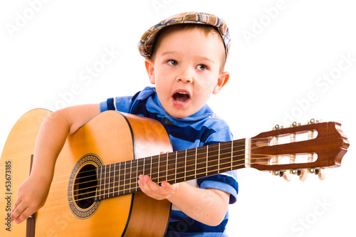 Photo: Boy and guitar Boy and guitar