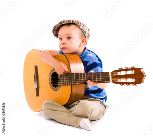 Photo: Boy and guitar Boy and guitar