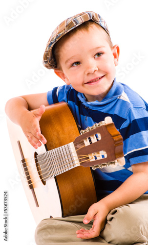 Photo: Boy and guitar Boy and guitar