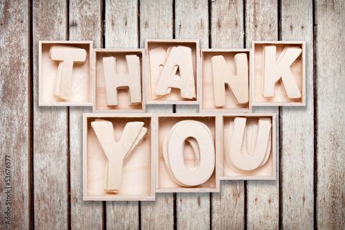 Photo: thank you wood alphabet style thank you wood alphabet style