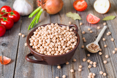 Photo: Chick pea and vegetables Chick pea and vegetables