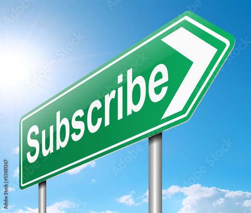Illustration: Subscribe concept. Subscribe concept.