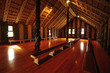 Inside the Maori tribal meeting house Inside the Maori tribal meeting house