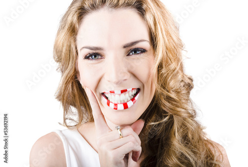 Photo: female cosmetics model wearing creative make up female cosmetics model wearing creative make up