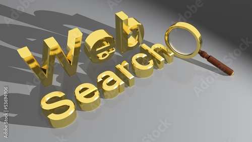 Illustration: Web search with magnifier Web search with magnifier