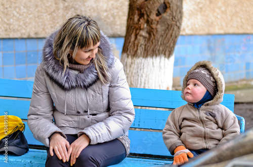 Photo: Beautiful toddler in winter woollies Beautiful toddler in winter woollies