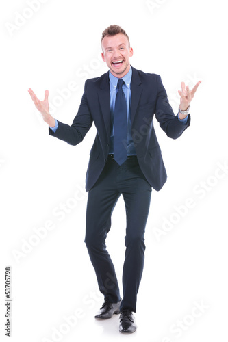 Photo: business man tells a joke business man tells a joke