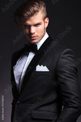 Photo: portrait of business man with bowtie portrait of business man with bowtie