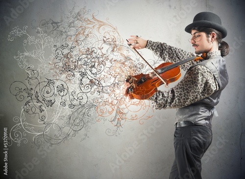 Photo: The violinist The violinist