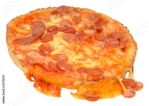 Photo: Microwave Cooked Pepperoni Pizza Microwave Cooked Pepperoni Pizza