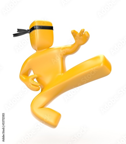 Photo: Person doing a kick Person doing a kick